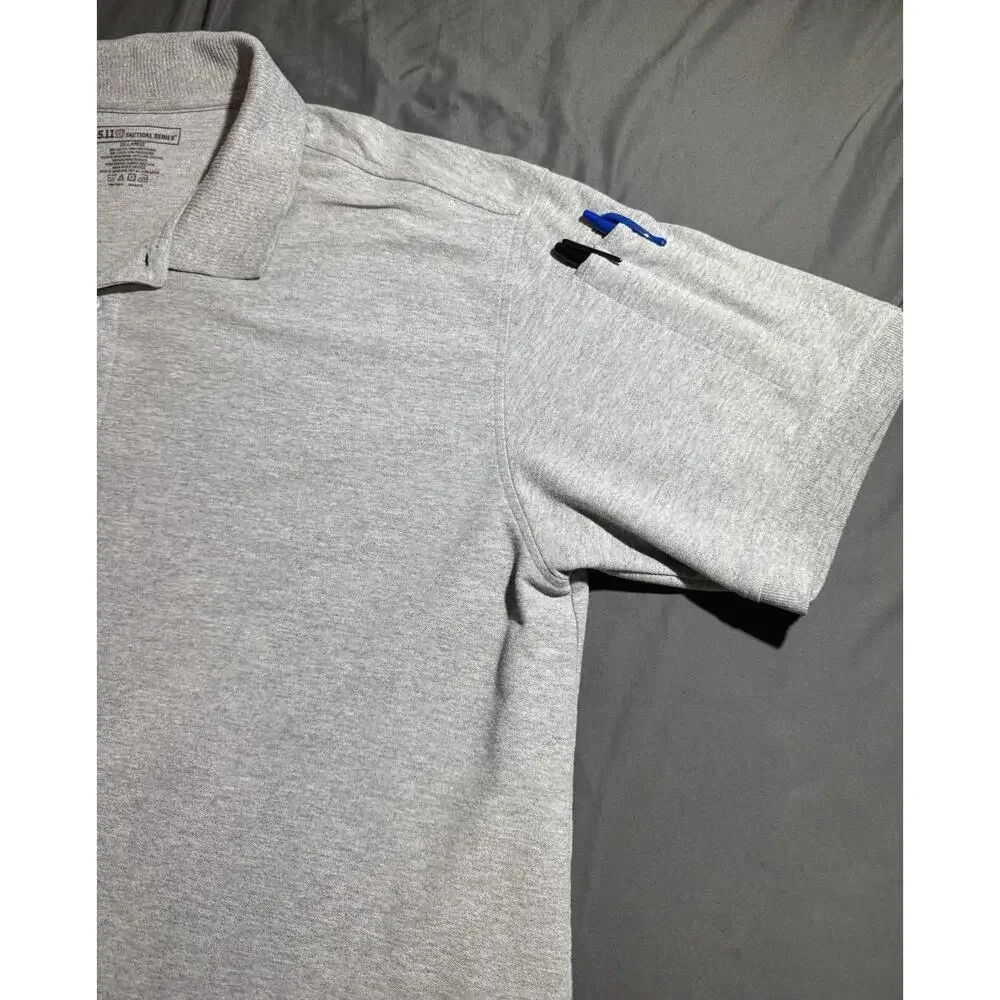 5.11 Tactical Polo Shirt Mens 2XL Gray Short Sleeve Pen‎ Pocket Utility